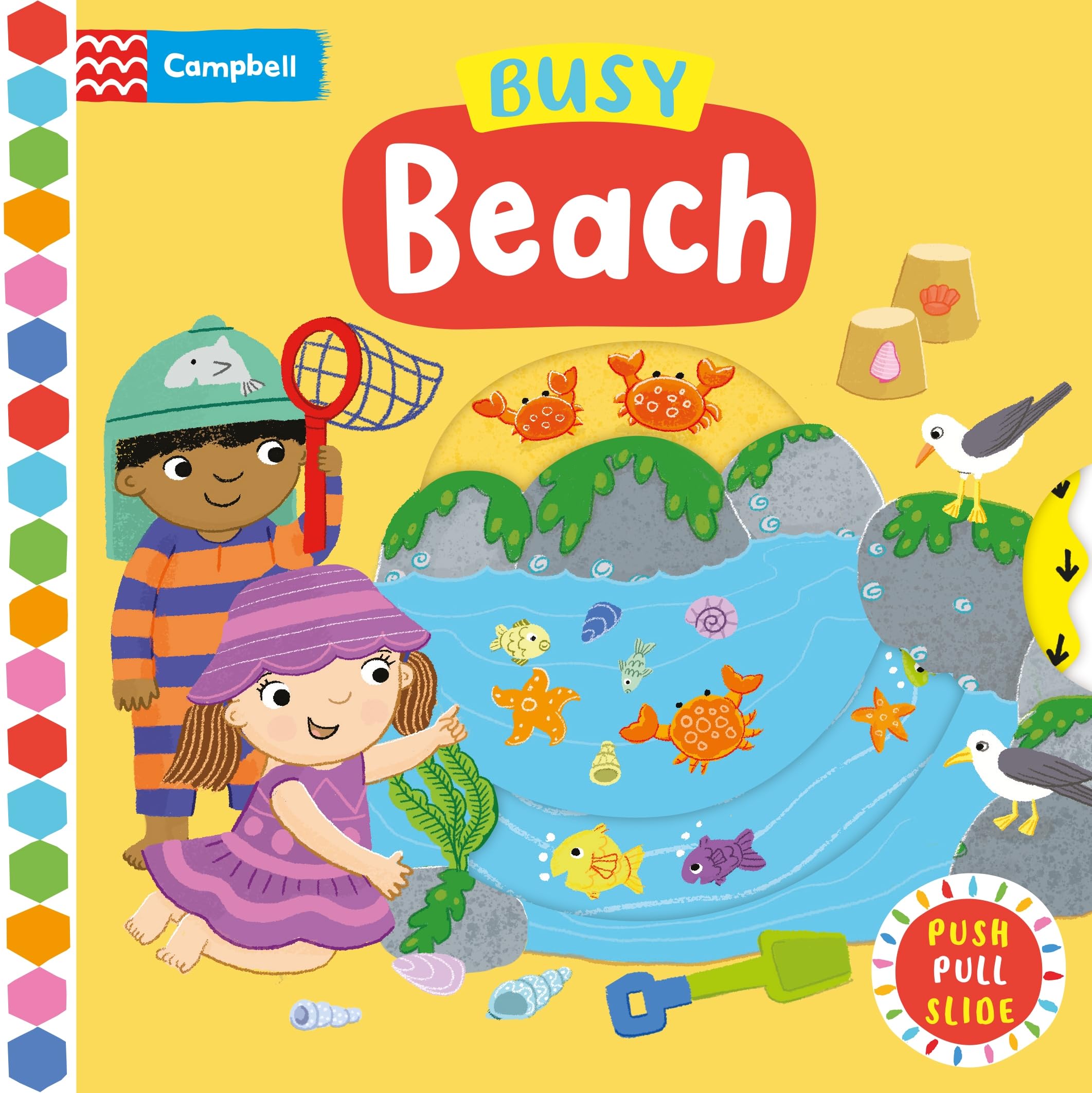 Busy Beach: A Push, Pull, Slide Book (Campbell Busy Books, 2)