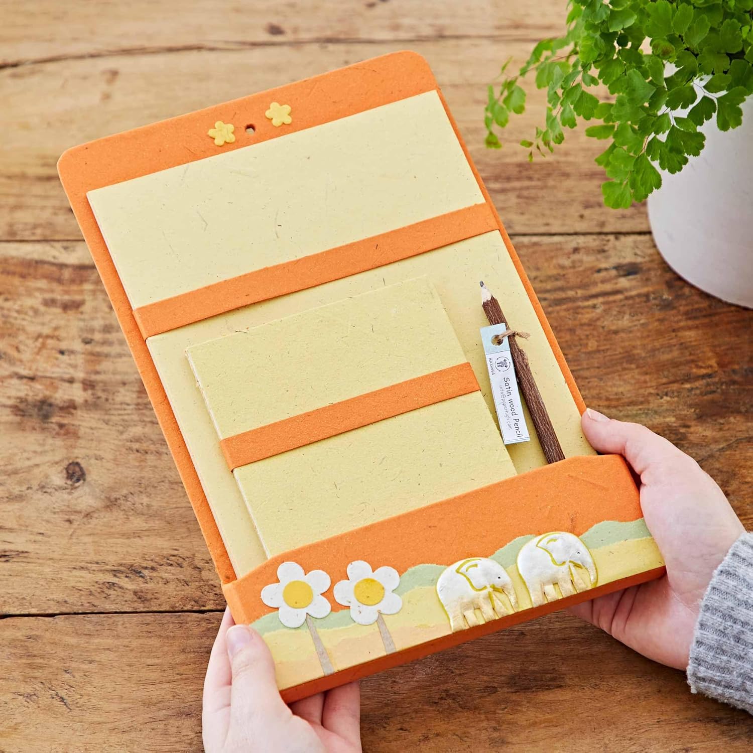 Paper High Eco Maximus Elephant Dung Writing Stationery Set 180 x 280mm Orange