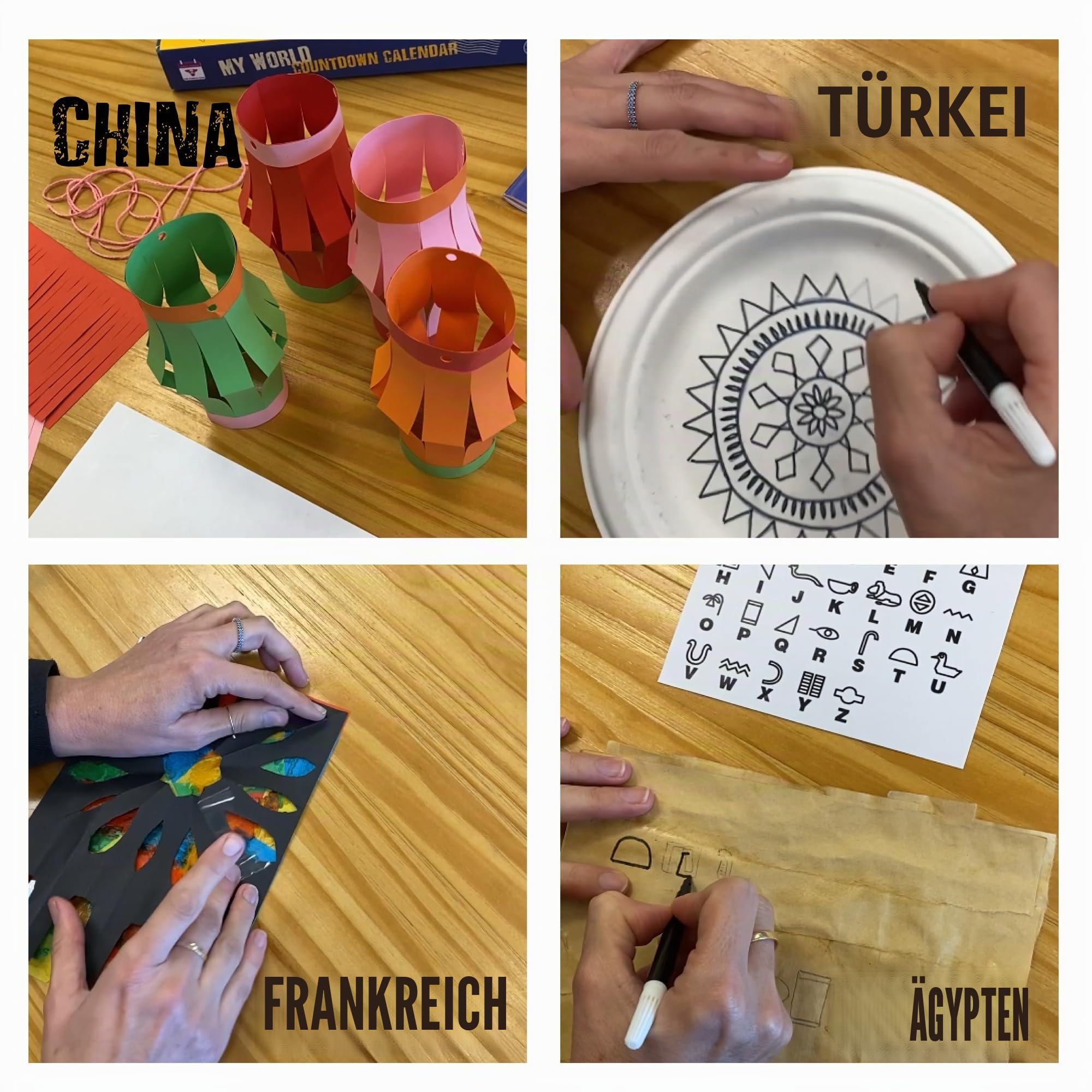 My World Adventskalender 2024 - Besuchen Sie 24 Länder, erkunden Sie verschiedene Kulturen, kreieren Sie originelle Arts & Crafts aus jedem Land! ab 9 Jahren