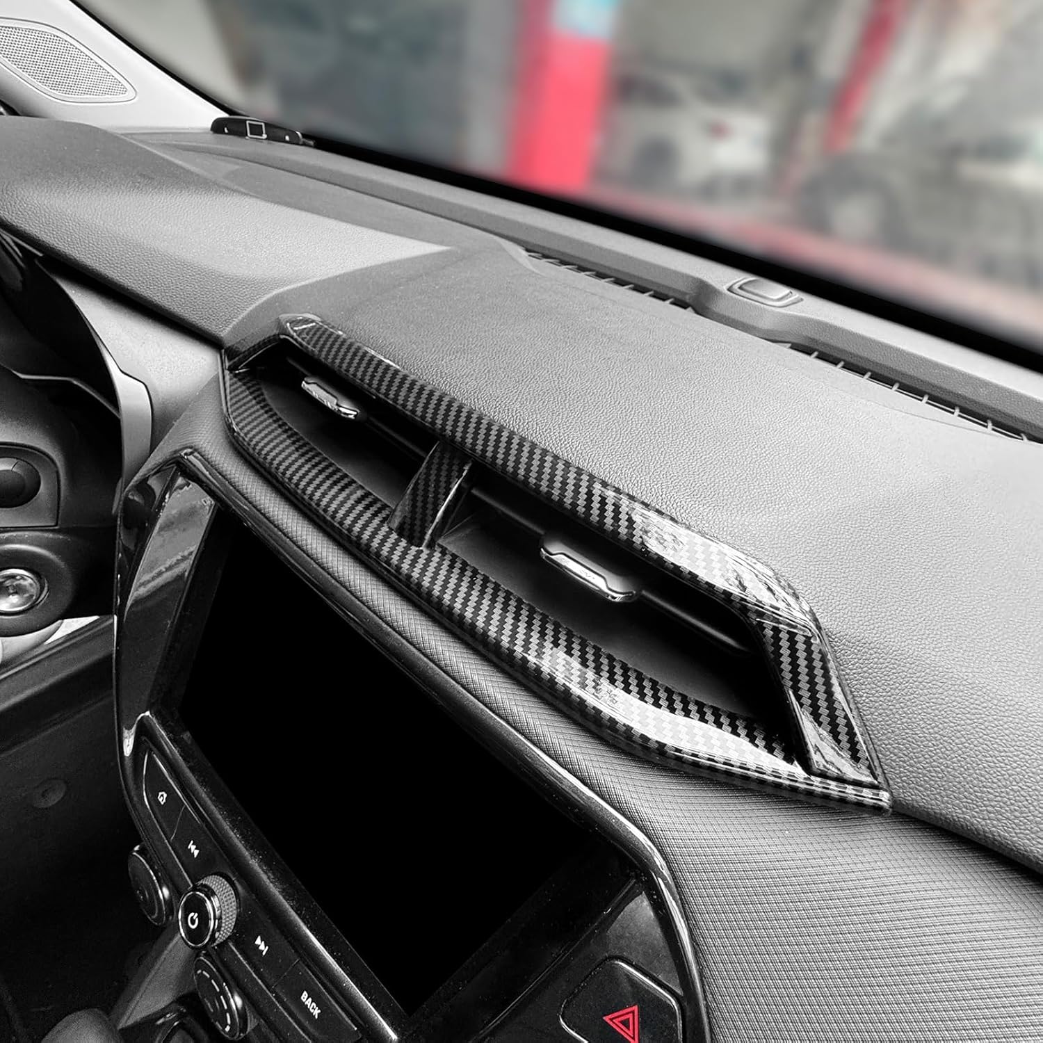 YOUTOOCAR Rear AC Vent Outlet Cover Trim Compatible with Chevy Trailblazer 2020-2023 Accessories (Carbon Fiber Pattern)