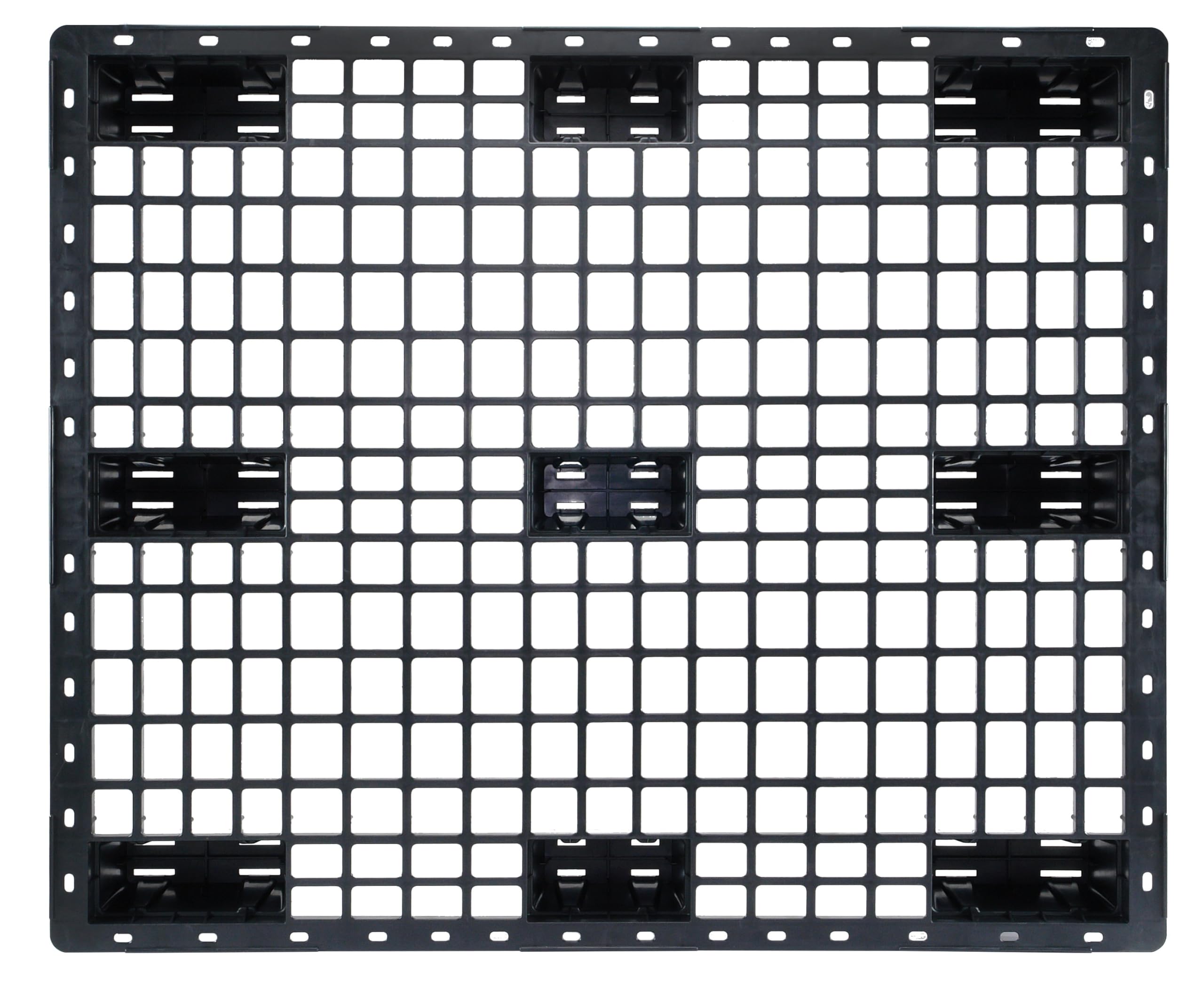 Produktbild von Universal HDPE-RE Palette 1200x1000x155 Mm – Geschlossenes Deck, Anthrazit/schwarz, 5000 Kg Statisch, 1500 Kg Dynamisch, Mit 3 Kufen Und Sicherheitskante