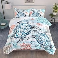 Vista 10 de HOSIMA Juego de ropa de cama para niñas con temática de caballos, juego de edredón estampado de flores de cerezo rosa con 2 fundas de almohada