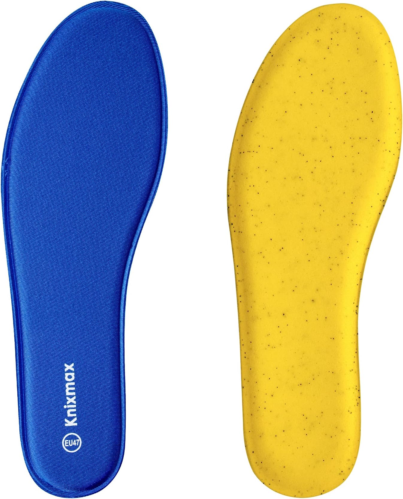 Knixmax Memory Foam Shoe Inserts for Women/Men, Replacement Shoe Insoles for Sneakers Loafers Slippers Sport Shoes Work boots, Comfort Cushioning Innersoles Shoe Liners Navy EU 42