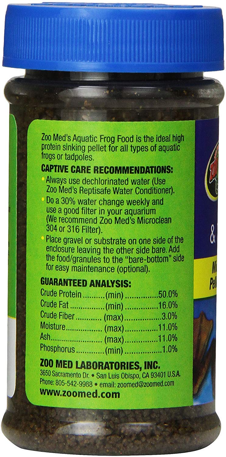 Zoo Med Aquatic Frogs and Tadpoles Healthy Food Micro Pellet 2 Ounces - 12 Pack