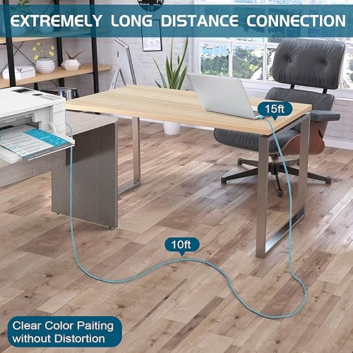 Miniatura 7 de GGMTY Cable de impresora de 30 pies, cable de impresora USB USB 2.0 tipo A macho a B macho, cable de escáner de alta velocidad compatible con HP,