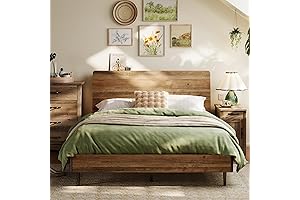 LINSY Full Size Wooden Bed Frame: Durability Meets Style