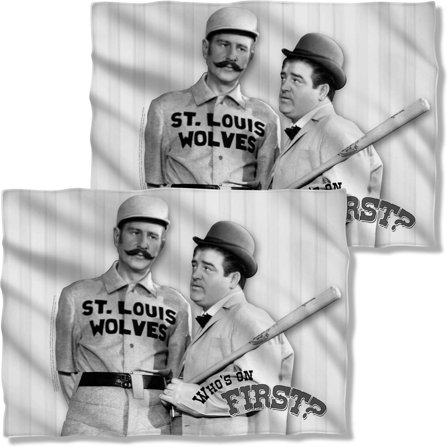 Abbott & Costello Who's On First Pillow Case (Front/Back
