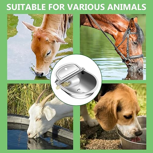 Miniatura 6 de Recipiente de agua automático para ganado con válvulas de flotador, manguera de agua de 39 pulgadas, conector rápido de 34 pulgadas, kit de cuenco