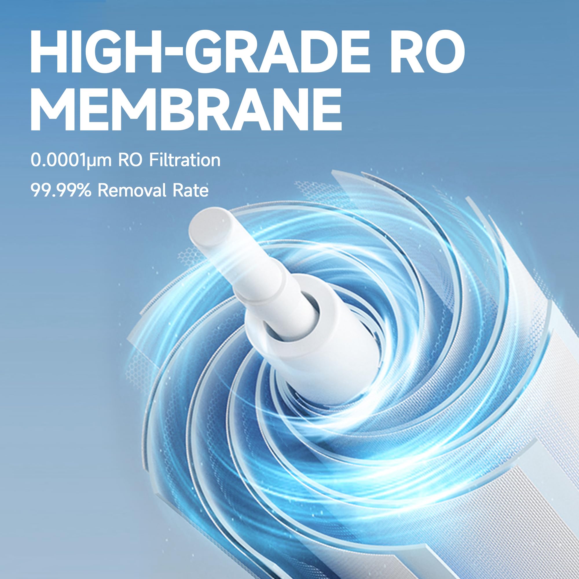 AQUALTRA CFC-RO-1000G Filtro RO repuesto para USF-AR-1000 Sistema de ósmosis inversa bajo fregadero, vida útil 24–36 meses – alto caudal 1000 GPD, relación 3:1 ahorradora de agua, elimina hasta el 99%