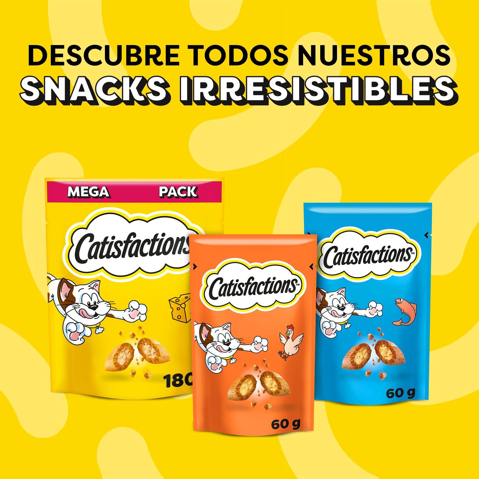 Catisfactions Premios para Gatos Sabor Aves a la Brasa 6x55g