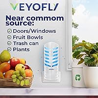 Vista 3 de VEYOFLY Trampas para Moscas de Frutas para Interiores, Trampa para Moscas Interior, (2 Dispositivos + 6 Recargas) Atrapamoscas Interior, Trampas