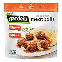 Vista 1 de Gardein Albóndigas clásicas a base de plantas, veganas, alternativas de carne congelada, 12.7 onzas