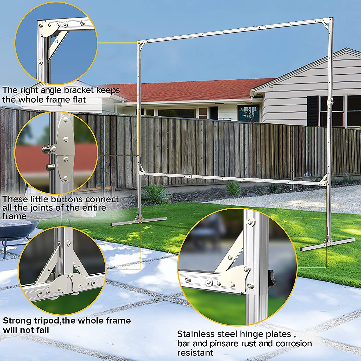 Amazon.co.jp: プロジェクタースクリーン スタンド付き アップグレード