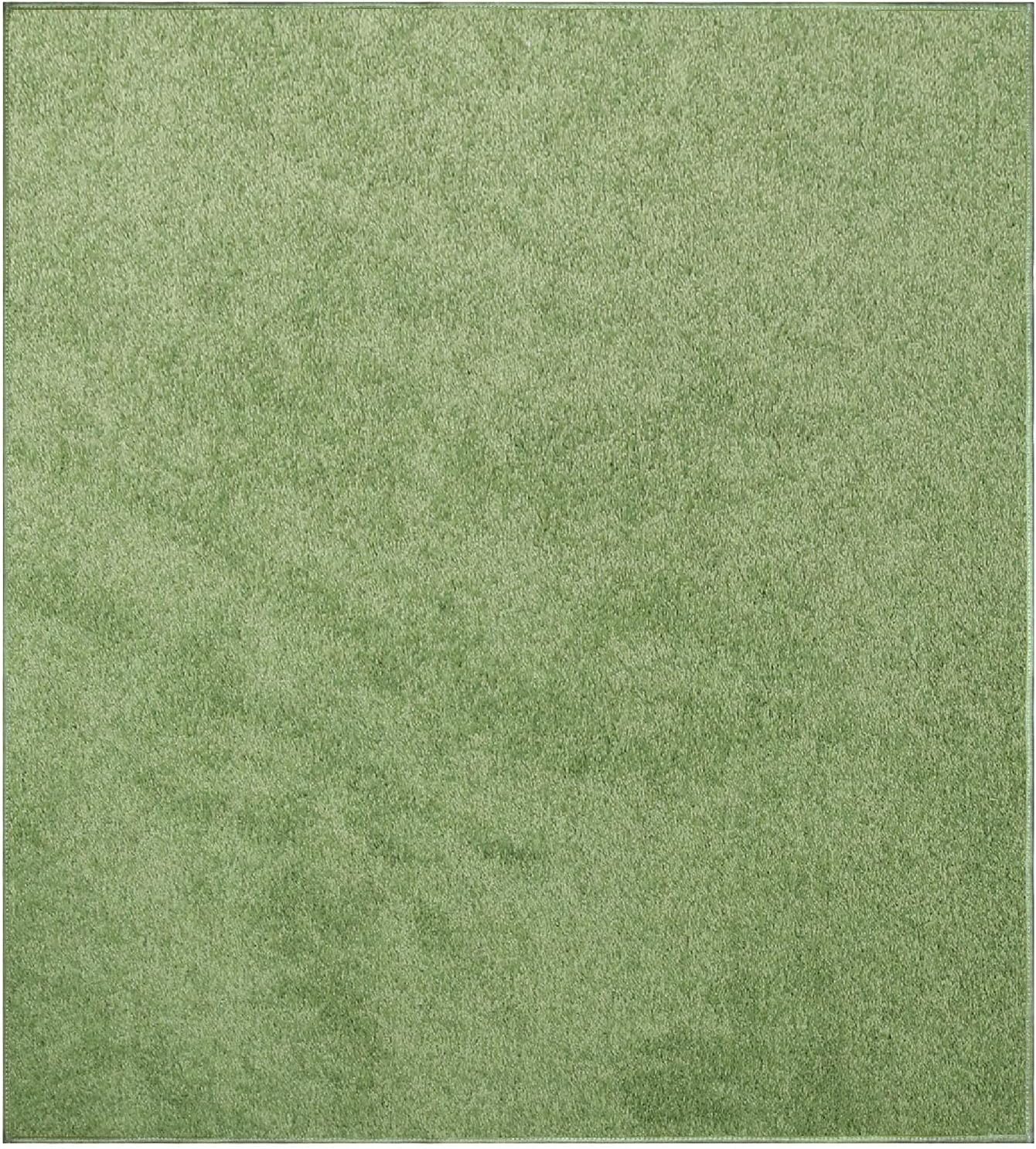 Ambiant Pet Friendly Solid Color Area Rugs Lime Green - 6' Square, Indoor, Stain Resistant, Perfect for Living Room, Bedroom, Dining Room, Entryway, Pet & Kids Friendly Rug, Wedding, Made in USA