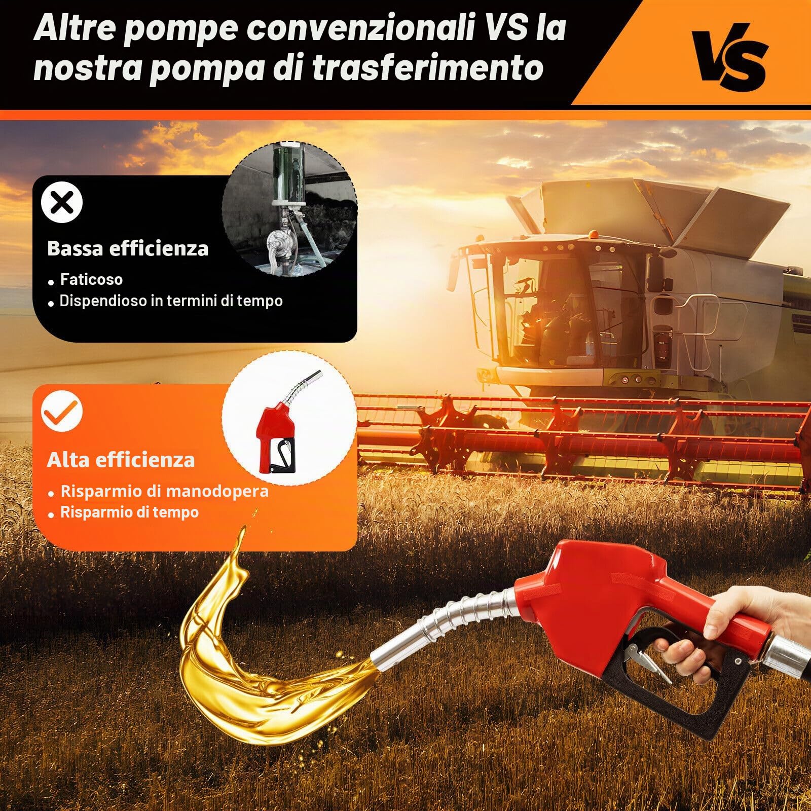 Pompa Diesel Autoadescante 220 V-240 V, 550 W, 60 L/Min, Pompa Per Olio Riscaldante, 550 W, 3600 L/H, Pompa Gasolio Elettrice Liquidi Diesel Pompa Con Ugello Automatico