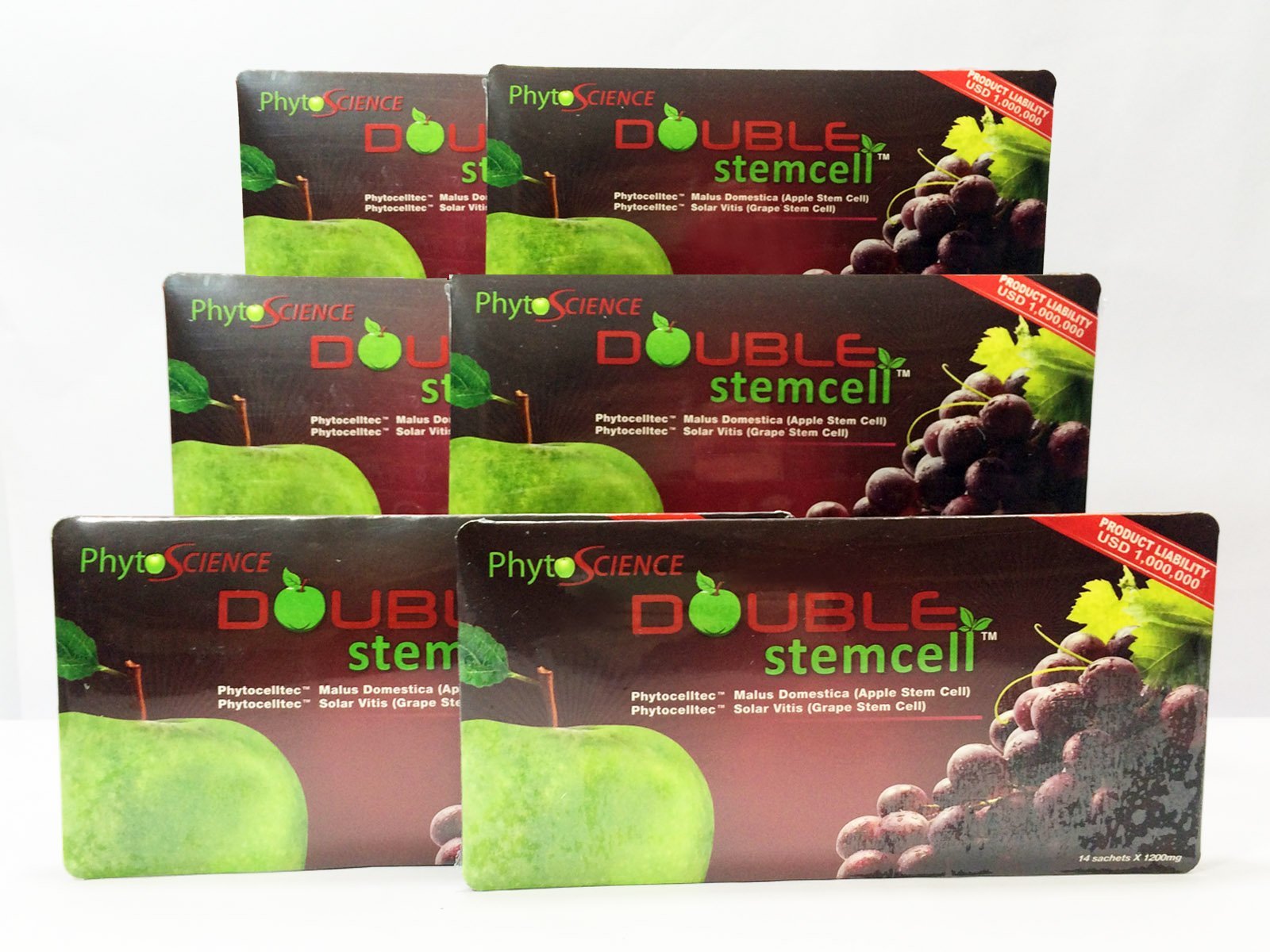 PhytoSciencePhytoCellTec Apple Grape Double StemCell stem Cell Supplement - Best Health Anti Aging Skin Care - 7 Pack (98 Sachets) Swiss Quality Formula