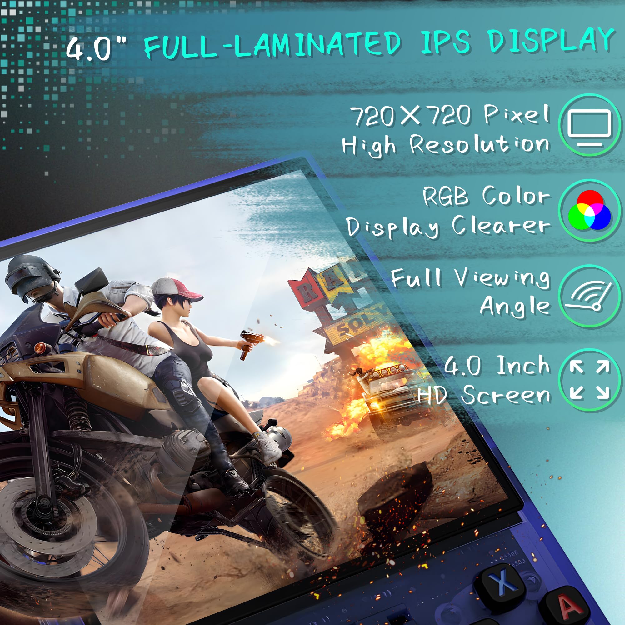 R36MAX Retro Handheld Game Console,Game Console with 256GB TF Card - Image 3