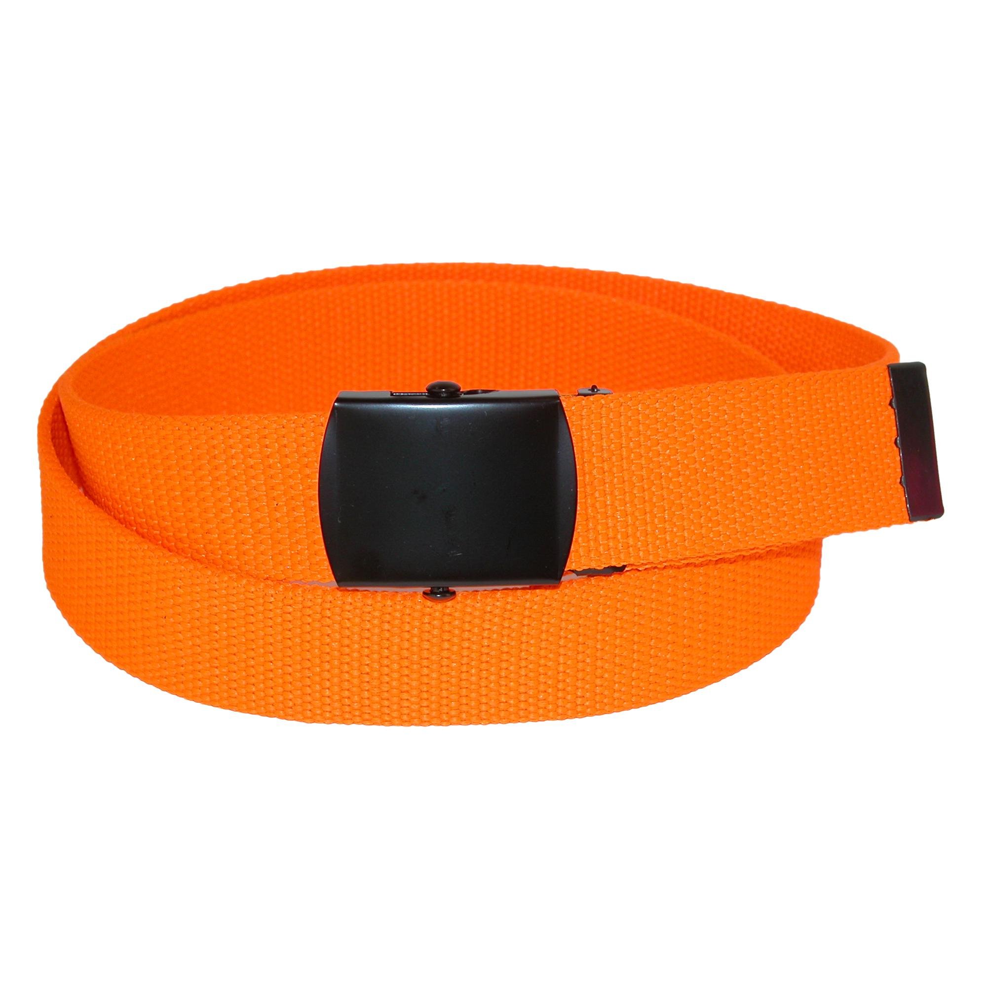 CTM Adjustable 32 mm Wide Neon Fabric Web Belt, Orange