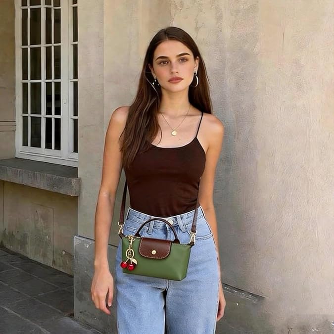 Dreubea Womens Chic Mini Bag Convertible Crossbody & Top-Handle Handbag for Everyday Elegance