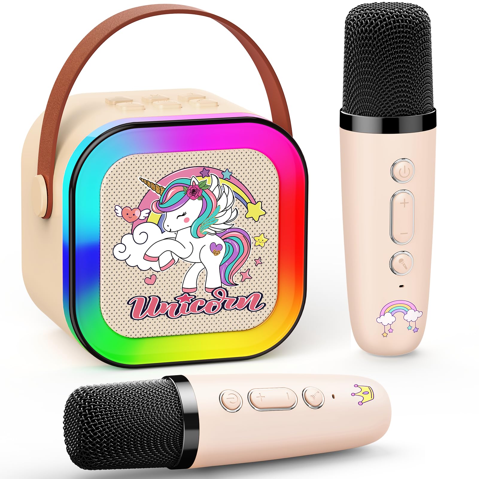 Dislocati Karaoke con Microfono, Regalo Natale Regalo Bambina 3-12 Anni Microfono Bambini Giochi 3-12 Anni Karaoke per Bambini Giocattoli Bambina 4-12 Anni Unicorno Bambina Regalo