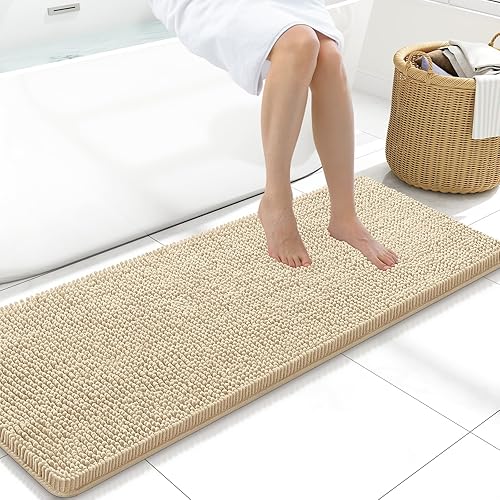 Miniatura 48 de Arotive Alfombras de Baño 30x20, Alfombras de Baño de Chenilla Shaggy Extra Suaves y Absorbentes, Lavables a Máquina con Respaldo de Goma