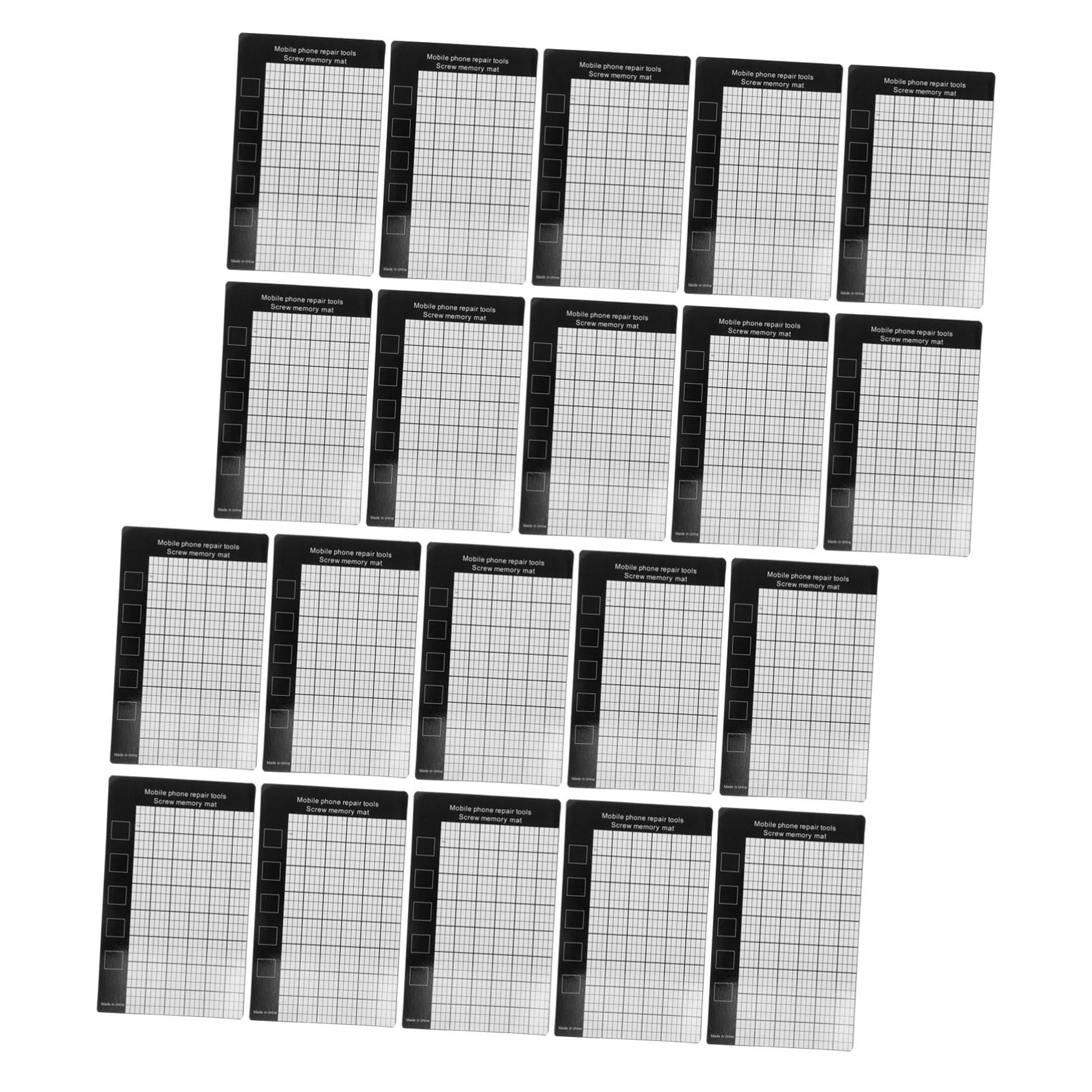 20 Pezzi Tappetino Magnetico per Viti e Parti Organizer Meccanico Antiscivolo per Riparazioni Elettroniche Pad Magnetico per Scrivania per Officina e Smontaggio Smartphone