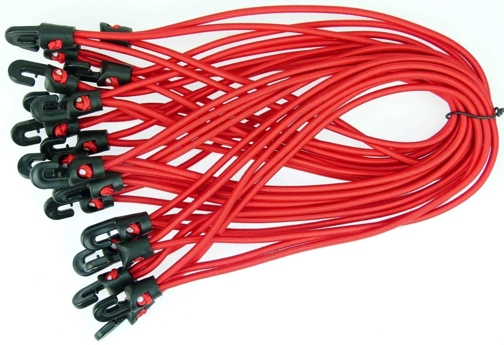 Produktbild von 30x Sonnensegel-Planenspanner 18 Cm ROT – Spannfix Gummiexpander Mit Haken, Lichtbeständig