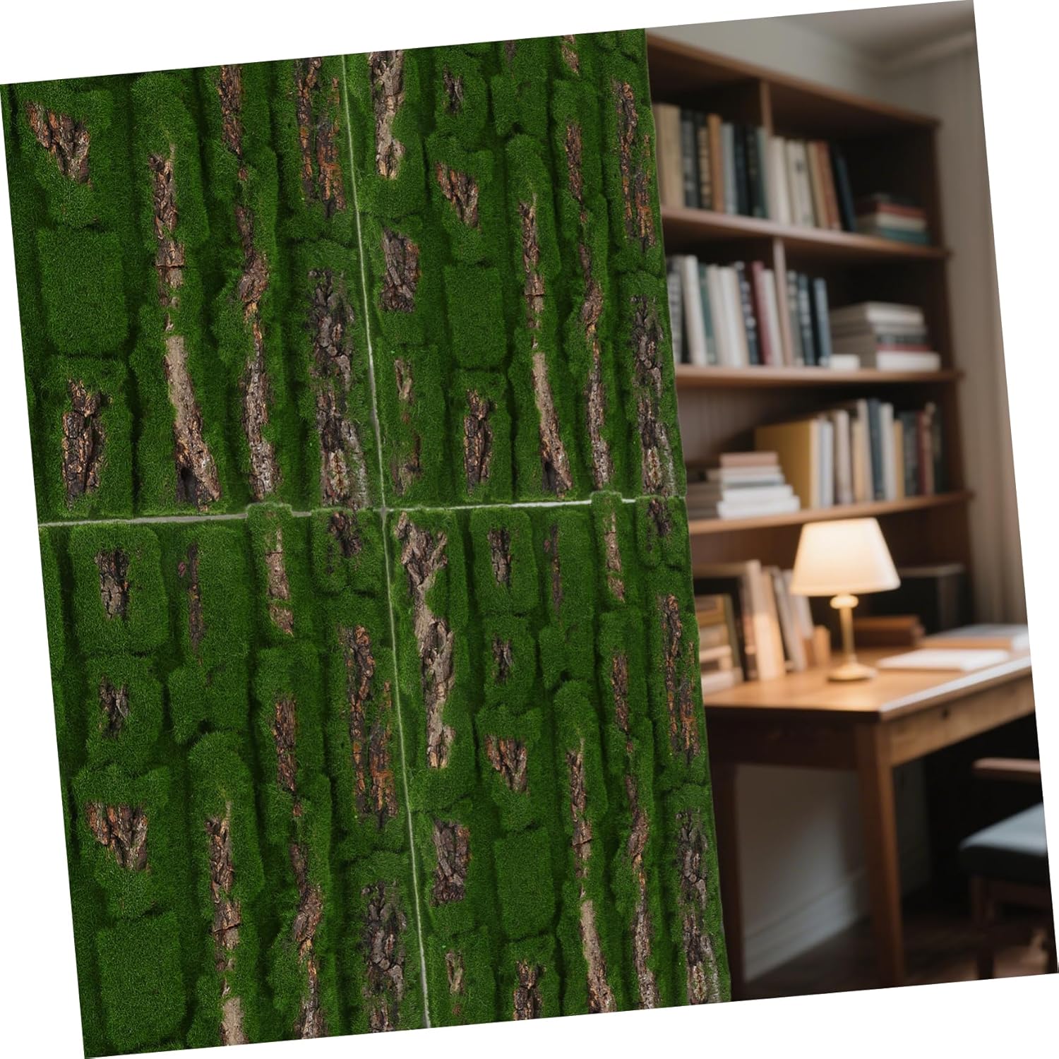 LIFKOME Artificial Moss Bark for Decorative Reptile Terrariums Faux Moss Mat Lifelike Indoor Decoration for DIY Crafts Fairy Gardens Floral Arrangements