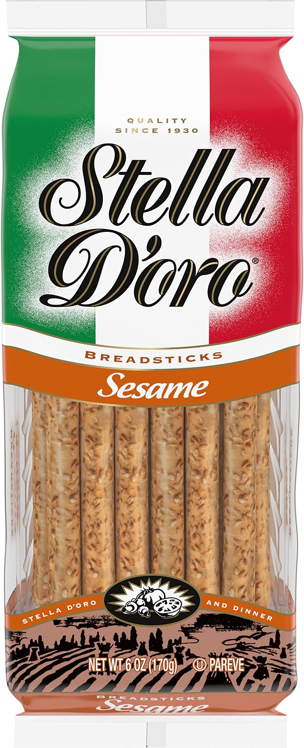 Stella D'oro Breadsticks, Sesame, 6 Oz