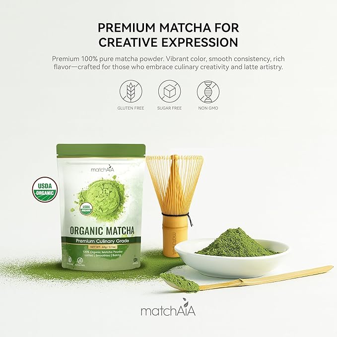 Té Matcha Orgánico en Polvo Premium 60g miniatura 2