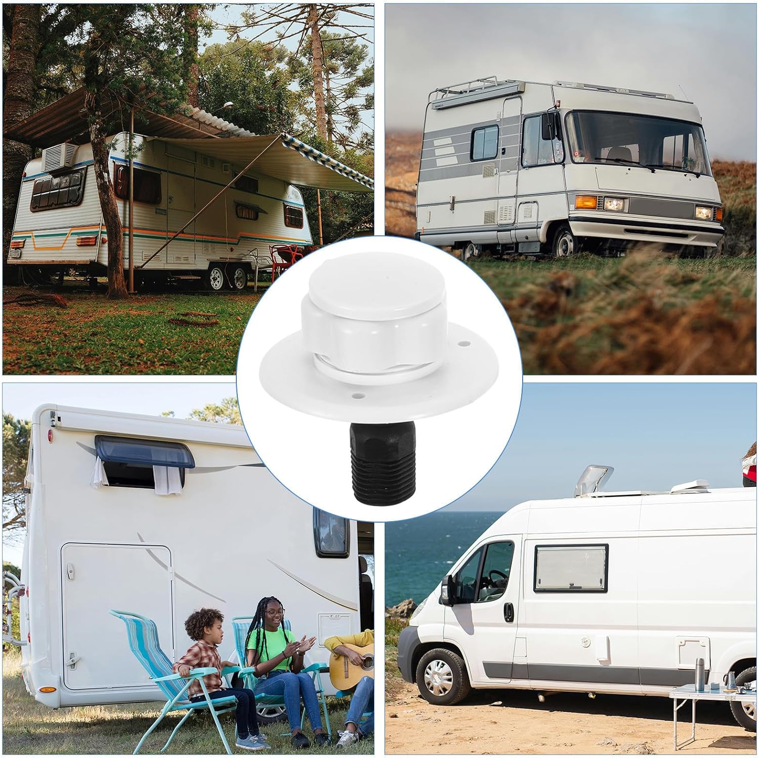 Beavorty Plastic Rv Water Fill Inlet with Check Valve for Efficient Water Usage for Motorhome and Trailer