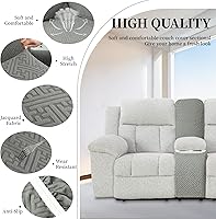 Vista 472 de Fundas 100% impermeables para sofá reclinable seccional, fundas para sofá reclinable en forma de L, funda para sofá seccional de esquina