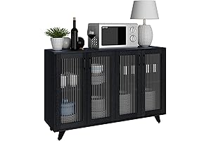 Panana Kitchen Buffet Server Table Accent Sideboard Cupboard Server Buffet Console Table...