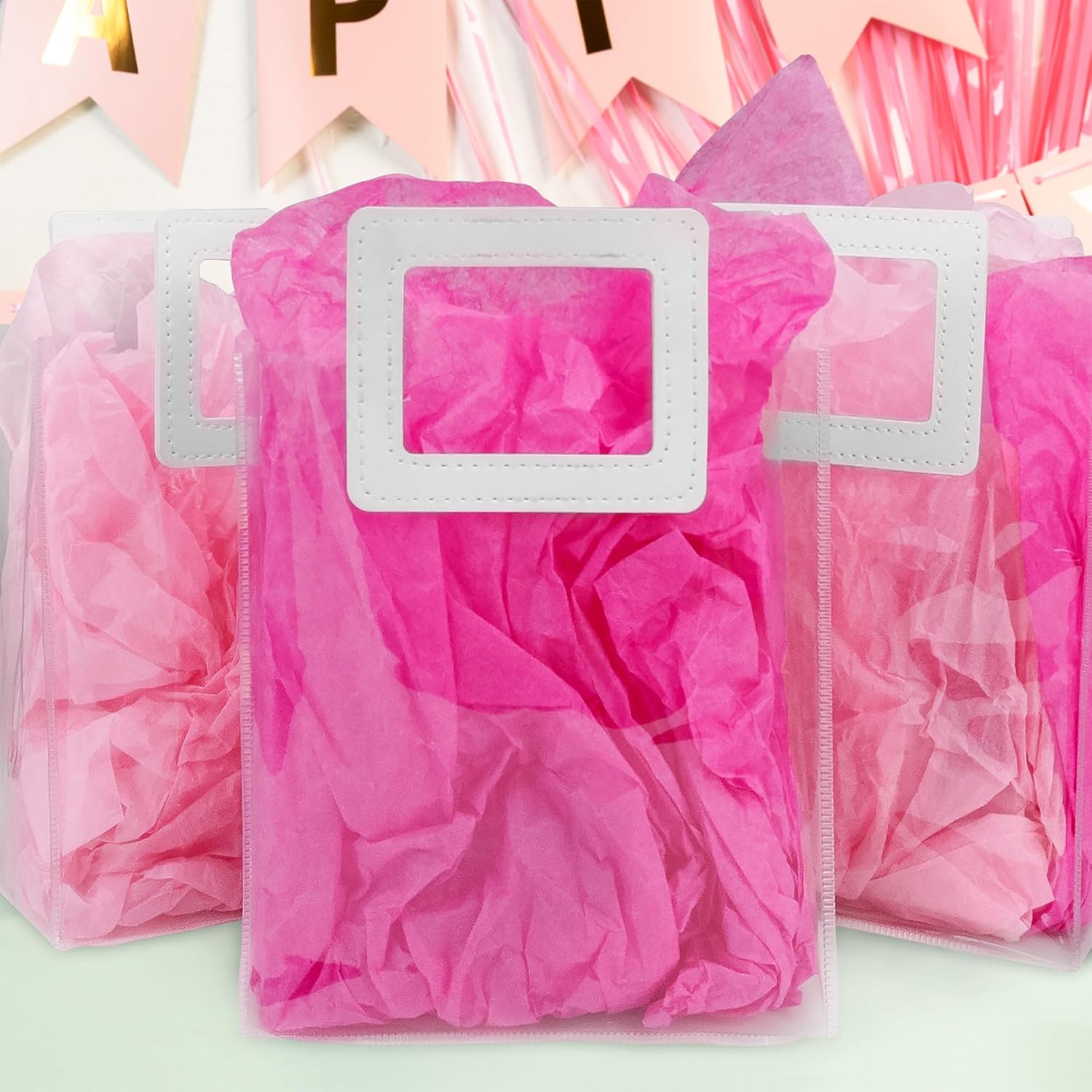 MR FIVE 100 Sheets 20" x 30" Hot Pink Tissue Paper Bulk - Large Tissue Paper for Gift Bags, Valentine's, Mother's Day, Birthday, Baby Shower, Wedding