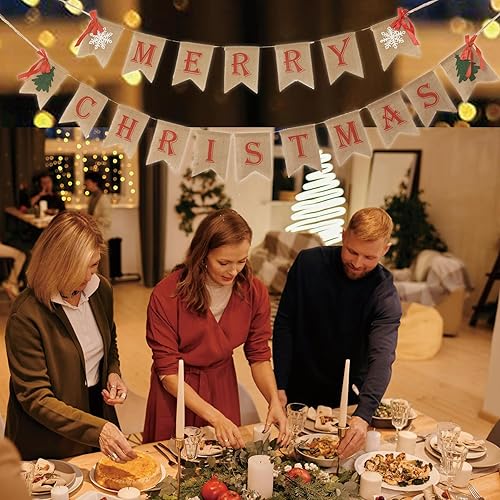 Miniatura 6 de Banner de arpillera de Navidad