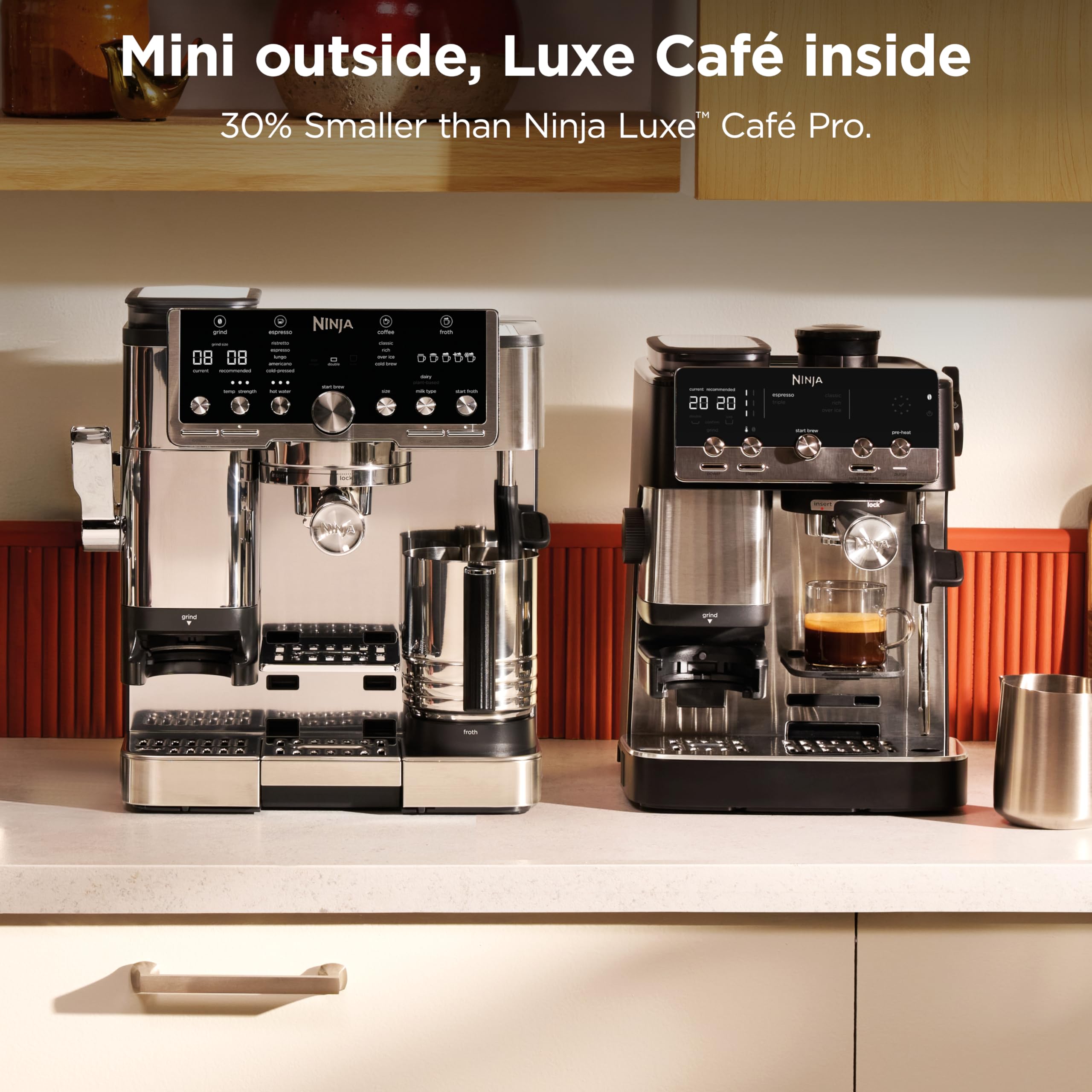Ninja Luxe Café Premier 3-in-1 Espresso Machine, Drip Coffee, & Cold Brew | Built-in Grinder, Hands-Free Milk Frother, and Assisted Tamper for Cappuccinos & Lattes, Stainless Steel, ES601 product image 14