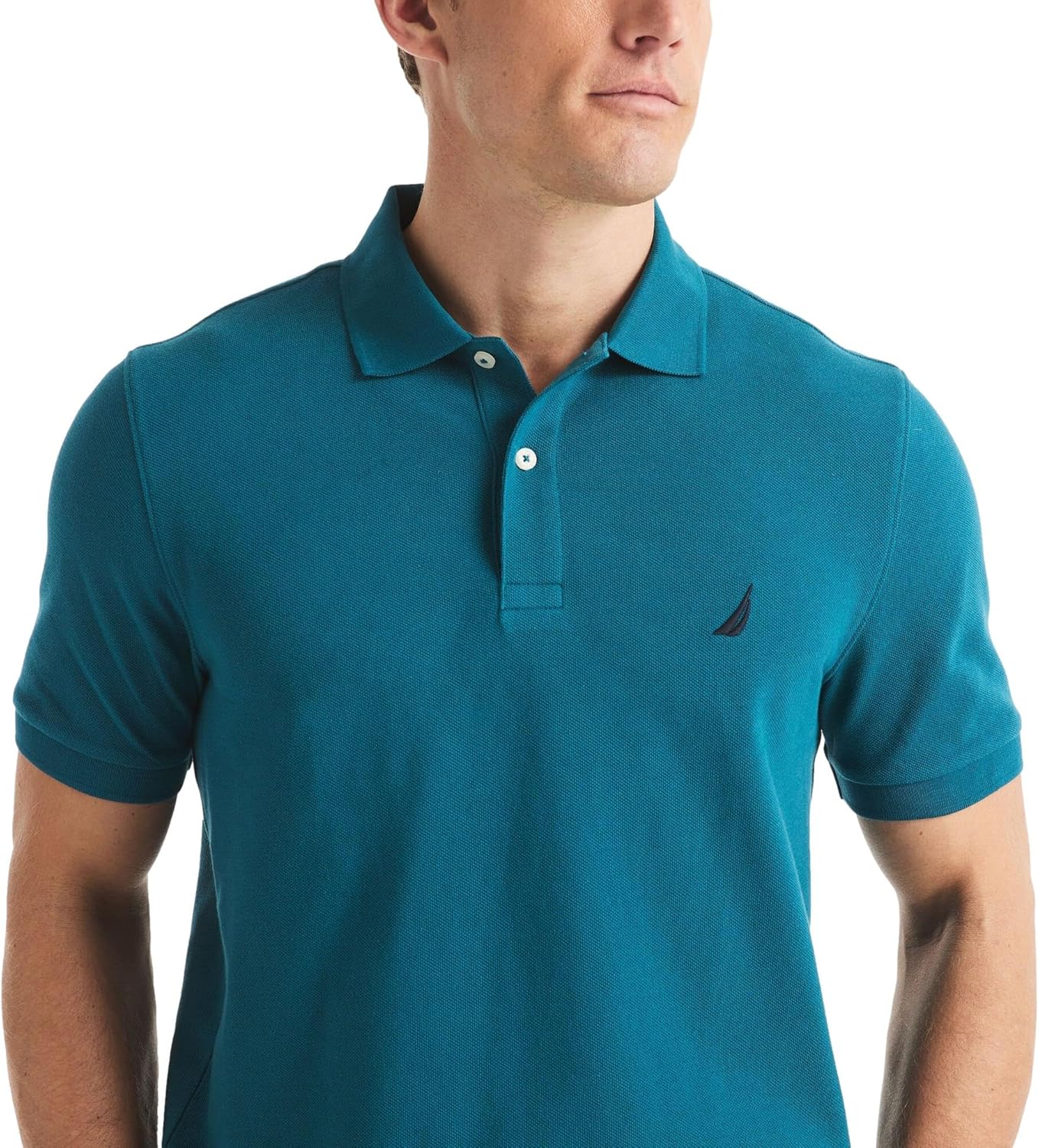 Nautica Men's Classic Fit Short Sleeve Solid Soft Cotton Polo Shirt