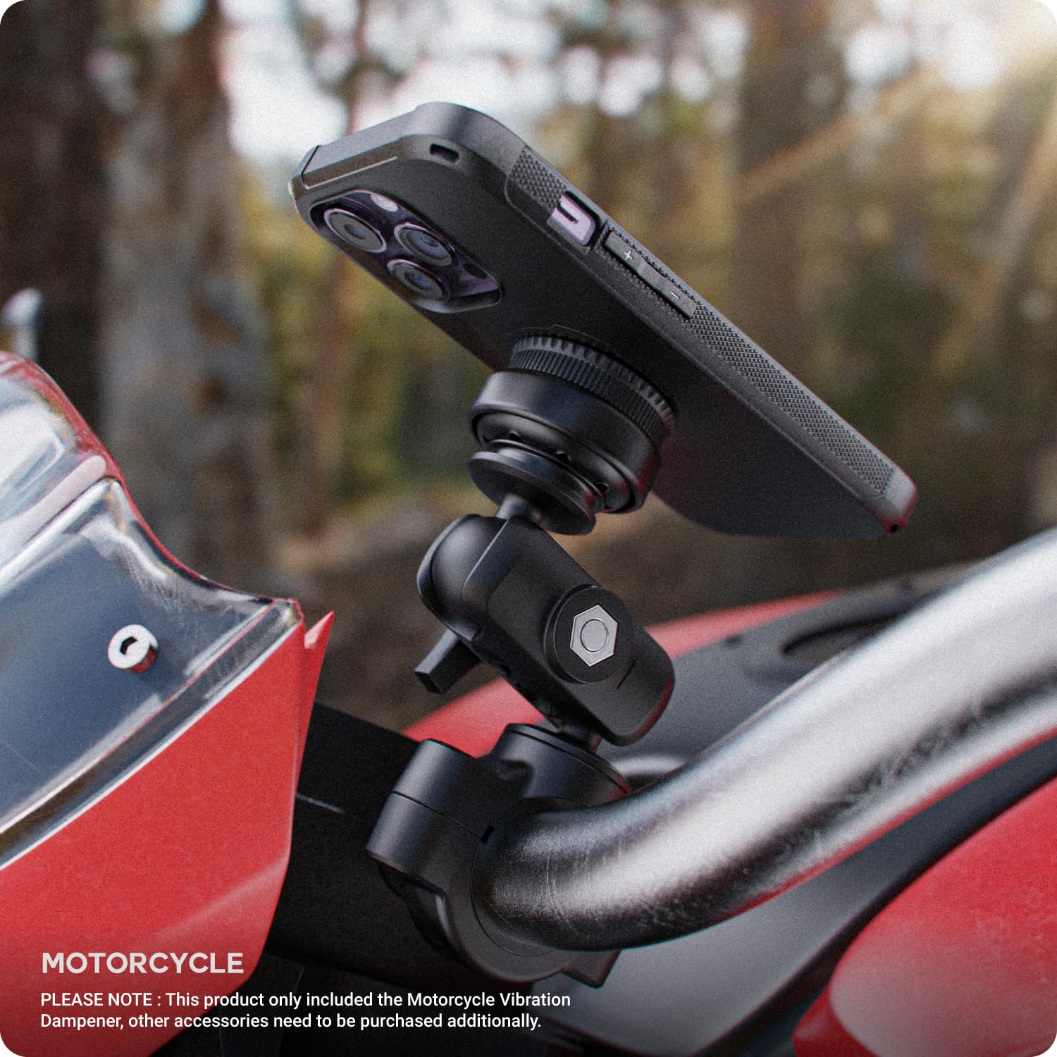 TUSITA Smorzatore di Vibrazioni per Moto Compatibile con QUAD LOCK Supporto