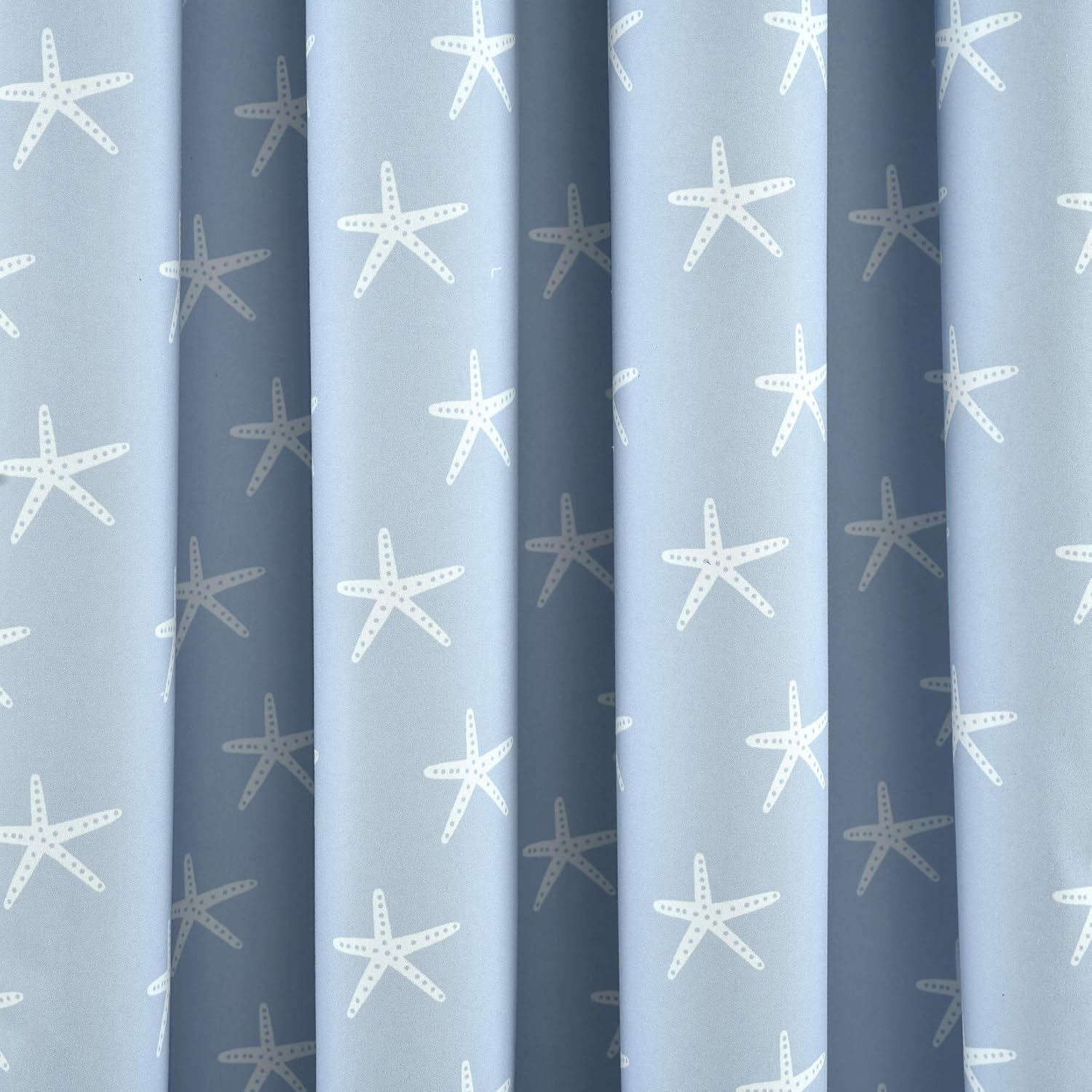 Lush Decor Baby Seaside Starfish Blackout Window Curtain Single Panel, Blue 84" x 52"