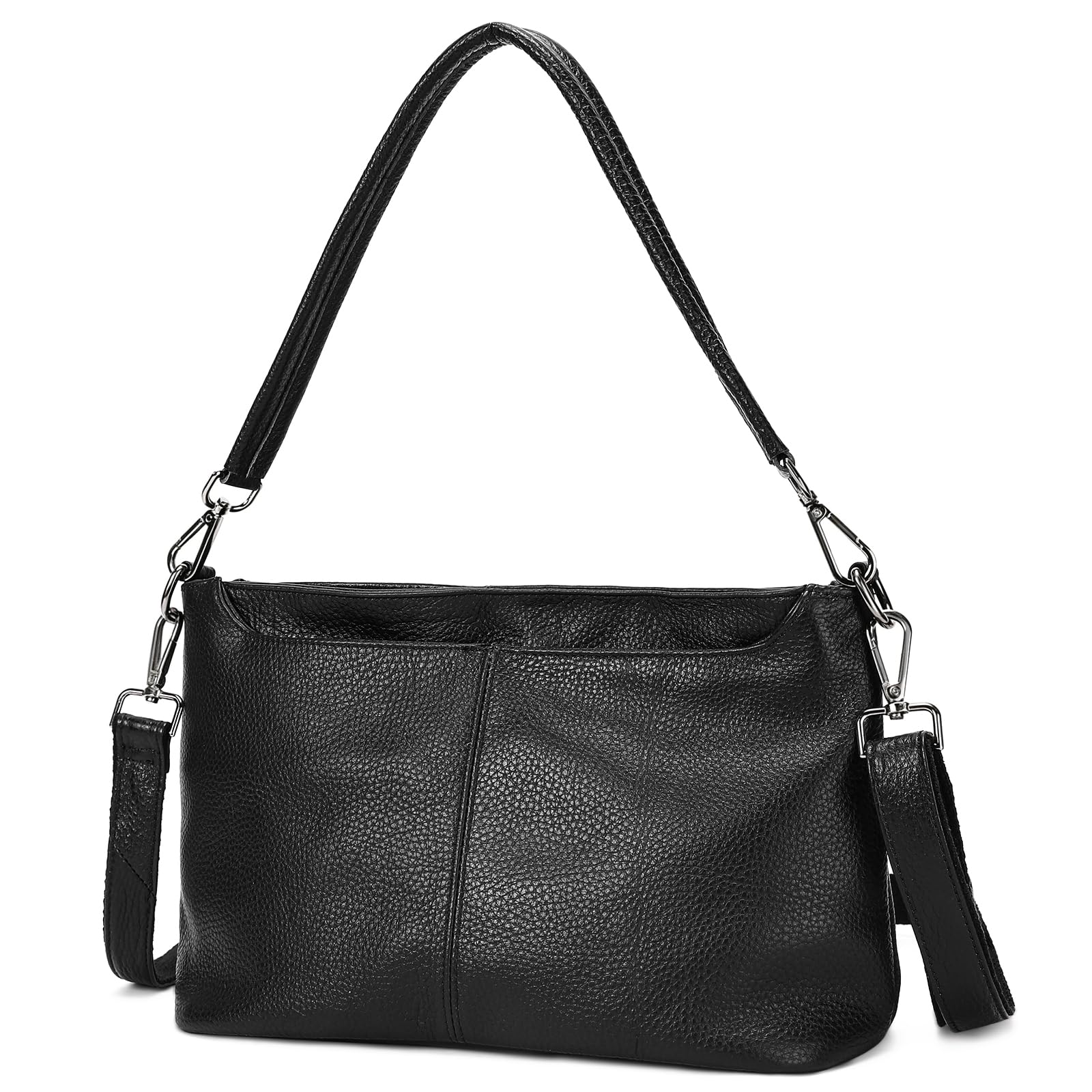BAIGIO Damen Handtasche Mittelgroß Echtleder Umhängetasche Crossbody Bag