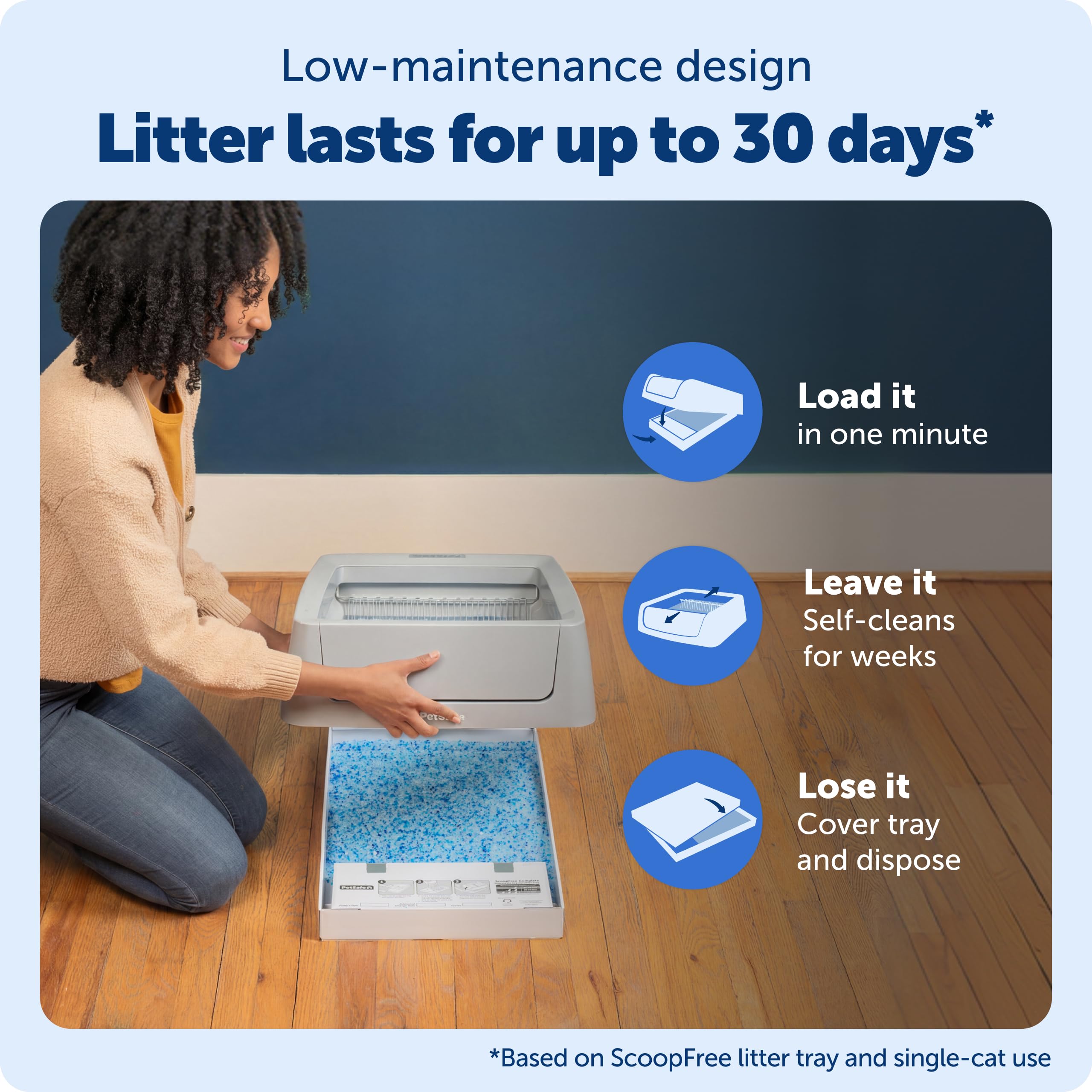 PetSafe ScoopFree Crystal Smart Self-Cleaning Automatic Litter Box - Front Entry - Uncovered Motion-Sensing Cat Box with Integrated Health Counter & App - Includes 1 Disposable Crystal Litter Tray - image 4
