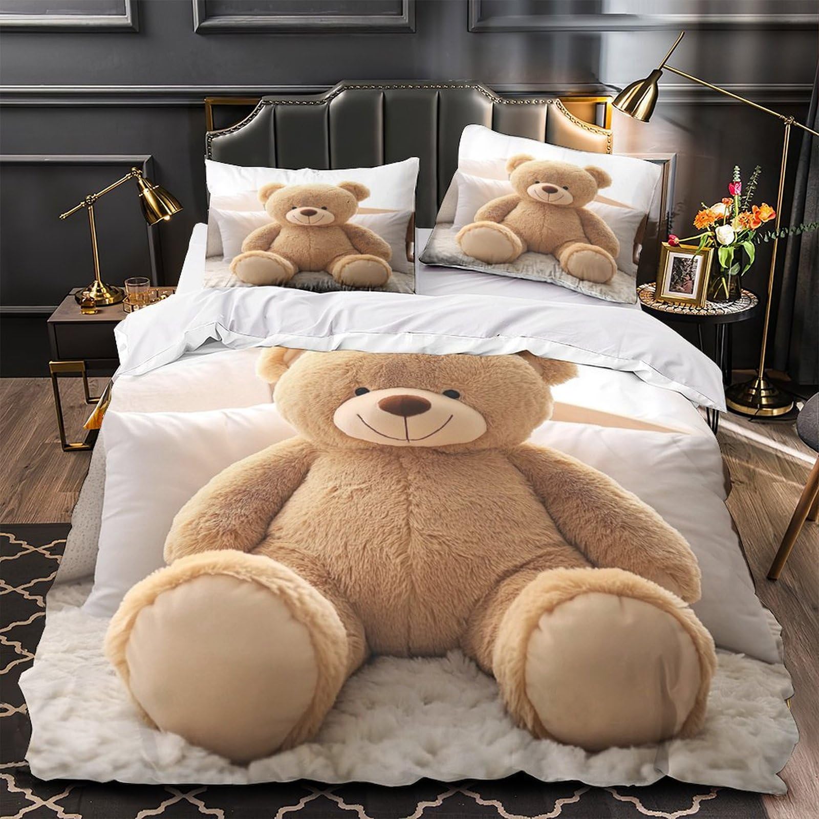 Housse de couette 220x240cm anti-acarien avec zip solide