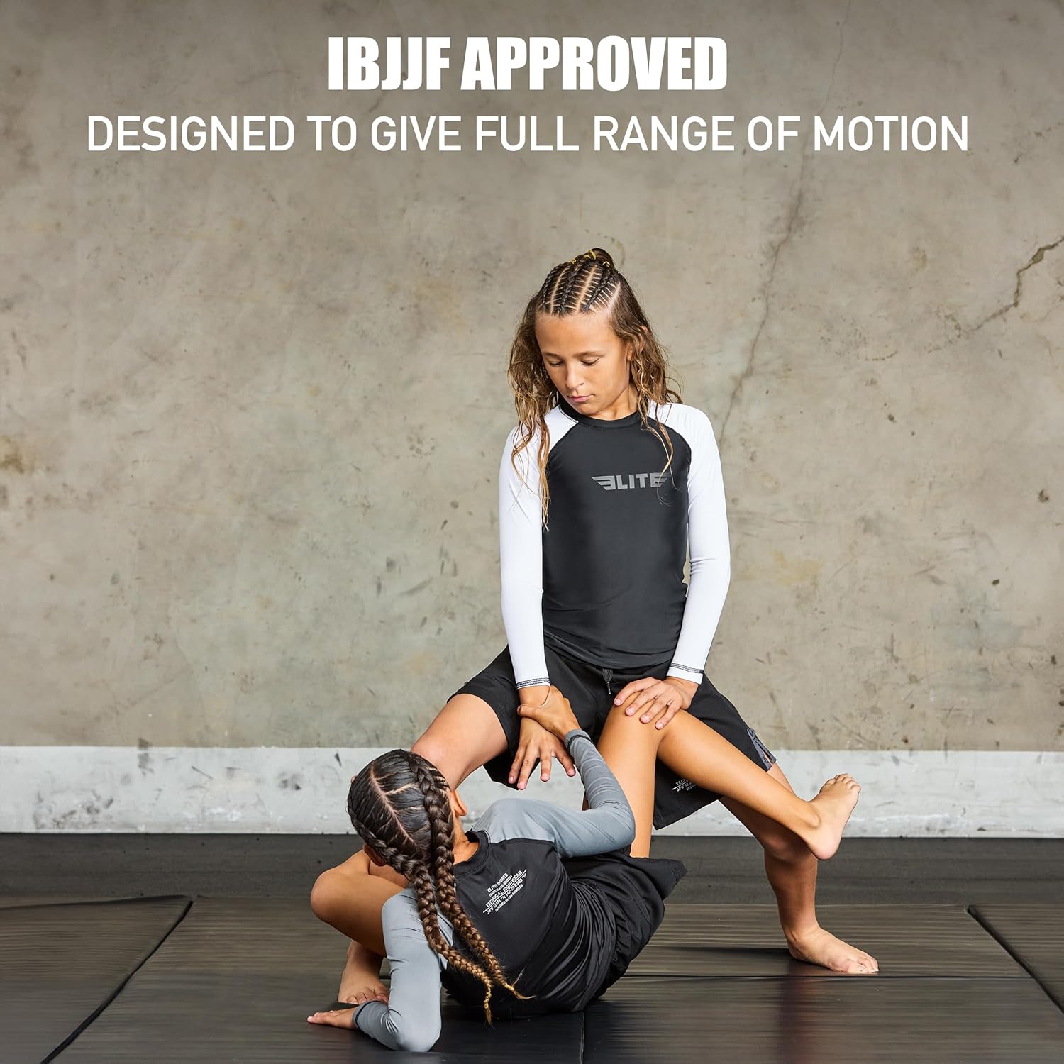 Elite Sports Rash Guards for Boys and Girls, Full Sleeve Compression BJJ Kids and Youth Rash Guard - Image 6