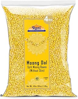 Rani Moong Dal (Split Mung Beans Without Skin) Lentils Indian 64oz (4lbs) 1.81kg Bulk ~ All Natural | Gluten Friendly | Non-GMO | Kosher | Vegan | Indian Origin