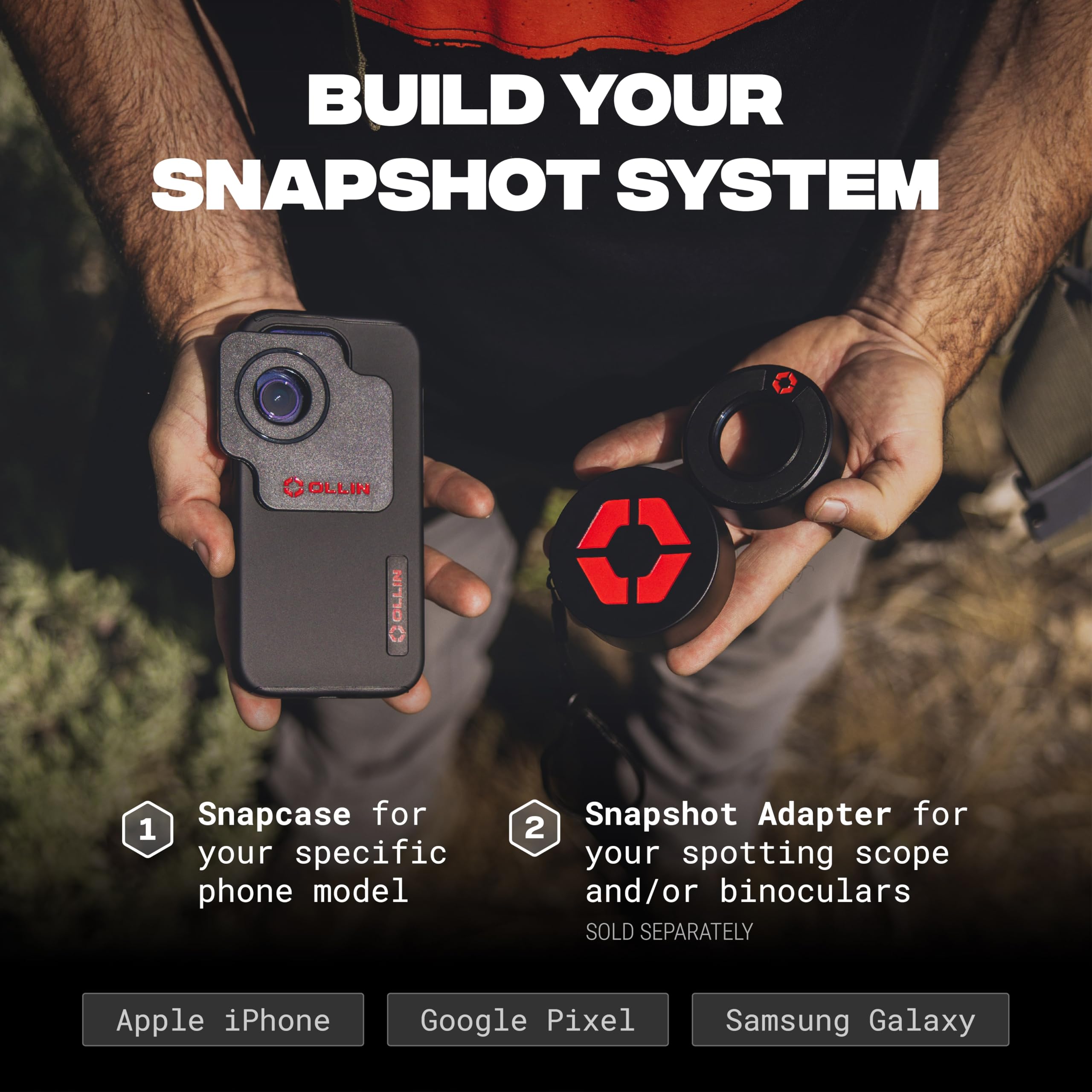 Amazon.com: OLLIN Snapshot Snapcase Digiscoping Phone Case - Magnetic  Self-Centering Technology, for Binoculars, Spotting Scopes, Hunting,  Wildlife Photography, Compatible with Apple iPhone 16 Pro Max : Cell Phones  & Accessories