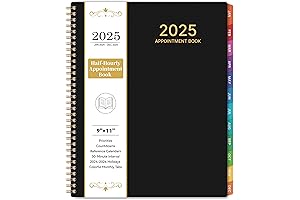 2025 Daily Hourly Appointment Book and Large Planner