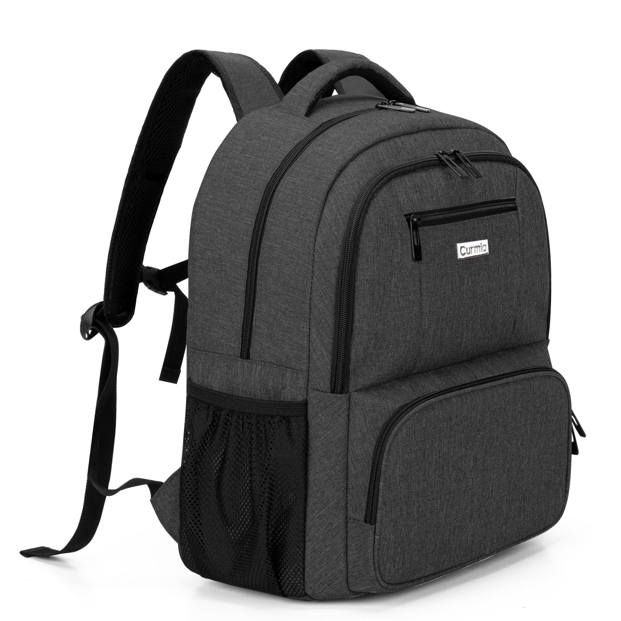 CURMIO CPAP Travel Backpack Compatible for ResMed AirSense 9, AirSense 10, AirSense 11, Philips System One, CPAP Carry On Bag for CPAP Machine & Supplies, Black, Patent Design