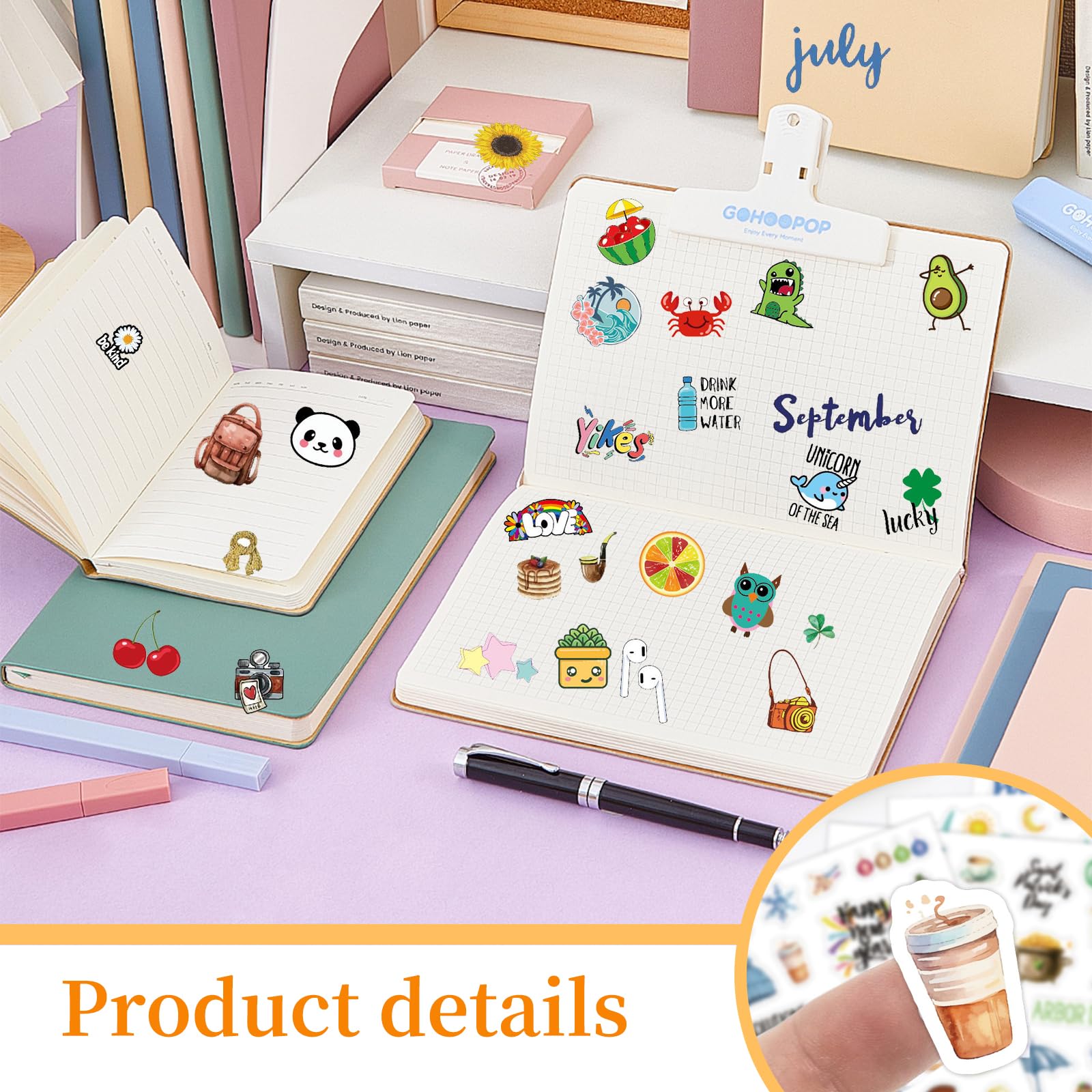 12 Pièces Note Livre Étiquette Autocollant Scrapbooking Autocollants Autocollants Washi