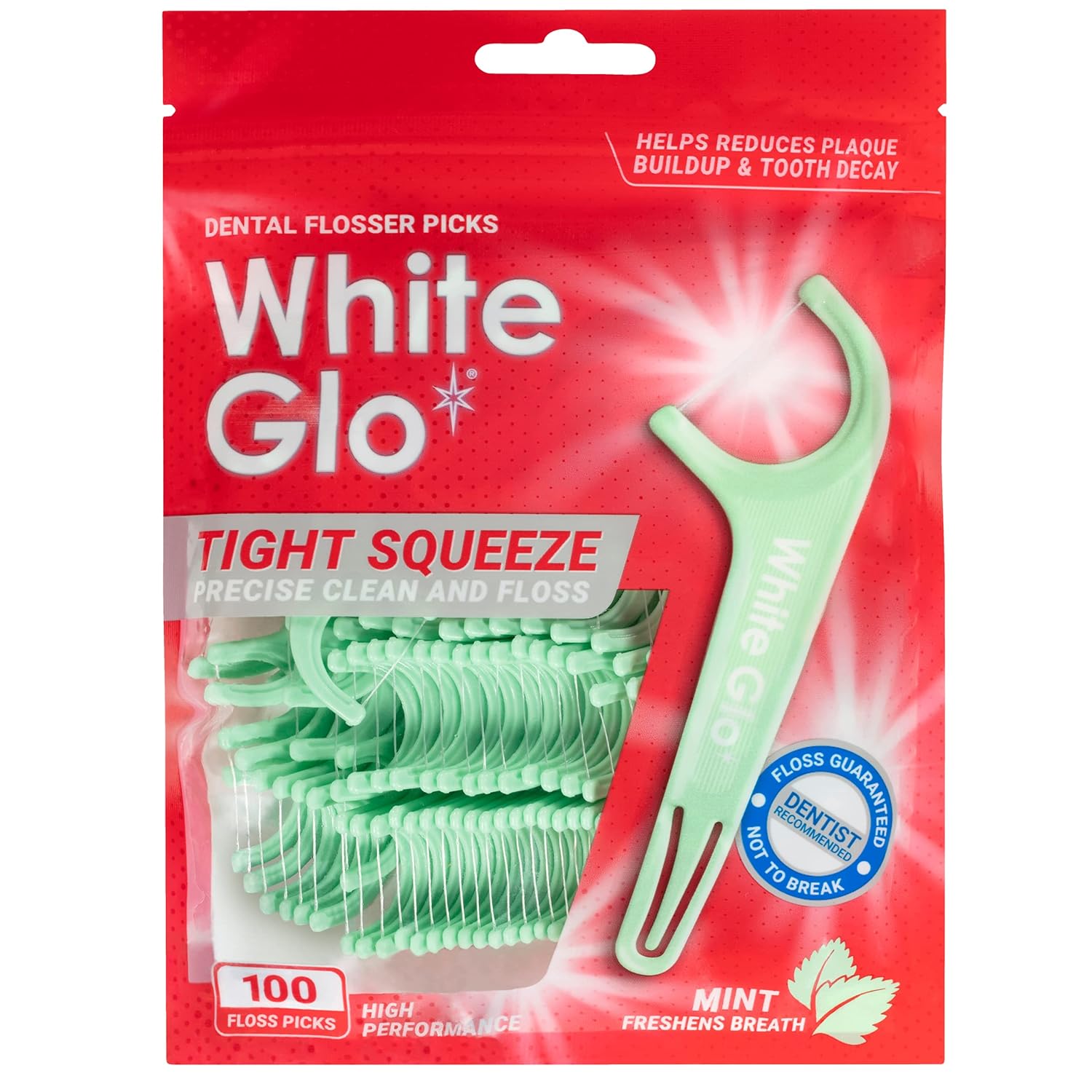 100 Palitos de Fio Dental Precision Mint: Limpeza Superior e Conforto para Remover a Placa!