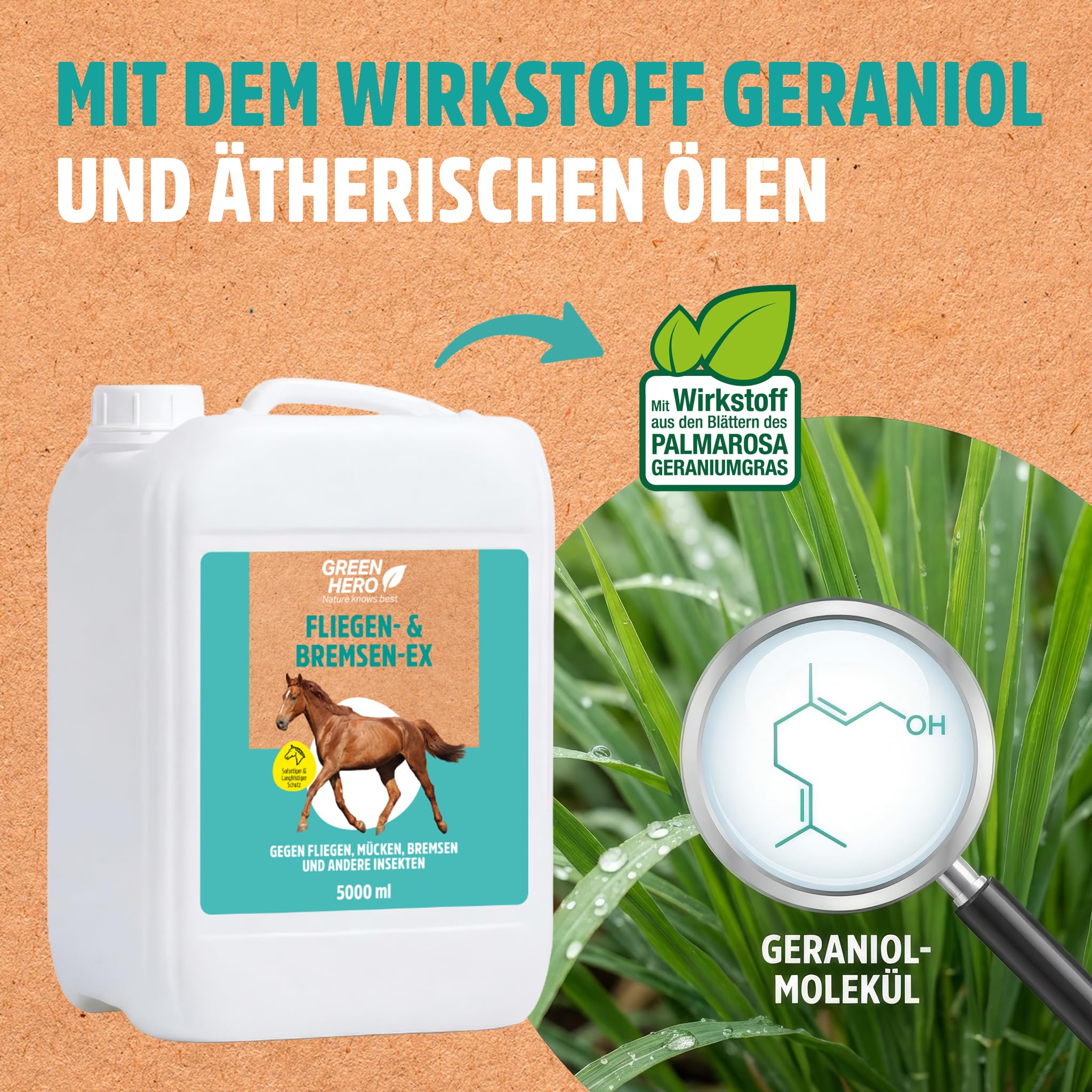 Green Hero Bremsen & Fliegenspray Pferd 5 Liter Kanister Insektenschutz